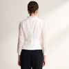 EITIE爱特爱木耳领优雅法式蕾丝拼接白色收腰上衣2026春季新款A2613121 商品缩略图4