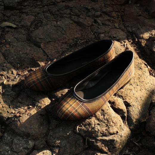 PRETTY RIVER格纹圆头芭蕾鞋 商品图2