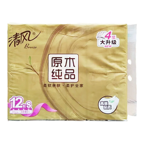 清风金装80抽12包面巾纸BRC3JK