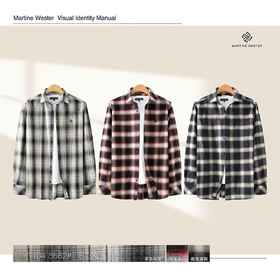 MartineWester男式定制格纹磨毛衬衣11045652