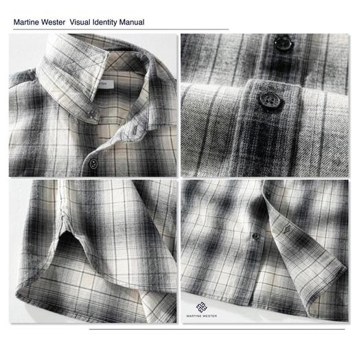 MartineWester男式定制格纹磨毛衬衣11045652 商品图7