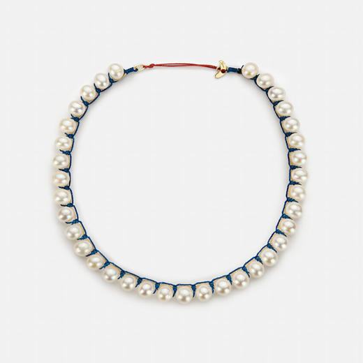 订购14周到｜CHRISTIANA KAFA-ocean-蓝线 白色淡水珍珠 项链［希腊设计师］ 商品图1