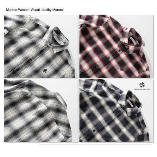 MartineWester男式定制格纹磨毛衬衣11045652 商品图6
