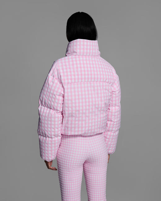 Cordova - Cortina Jacket - Peony Gingham - 女装 - 滑雪夹克 - 粉色格子 商品图5