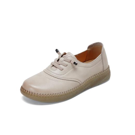 【牛皮革】西村名物2026年春季新款小坡跟舒适百搭系带深口单鞋乐福鞋X26AM17571 商品图9