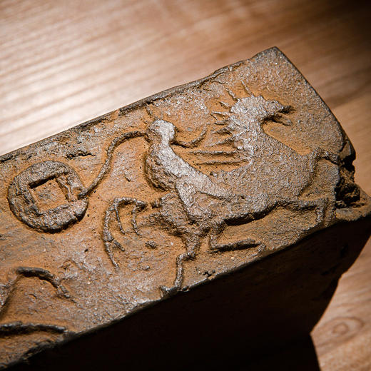 汉代“马上封侯、马上有钱”古砖制砚 商品图10