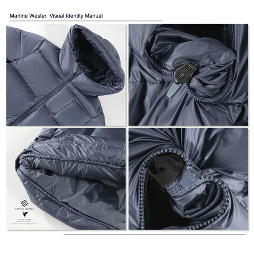 MartineWester男式YKK快速拆卸拉链连帽鹅绒服11085353； 定制安心鹅绒 商品图5