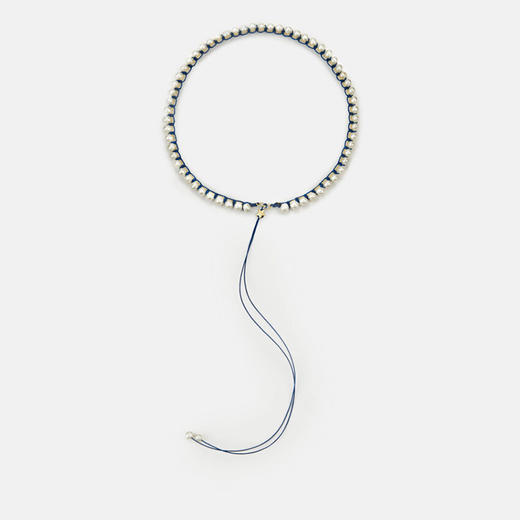 订购10周到｜CHRISTIANA KAFA-ocean-蓝线 星星 白色淡水珍珠 项链［希腊设计师］ 商品图1