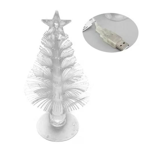 彩渐变光纤圣诞树 圣诞LED灯带顶部带星星 USB供电 商品图0