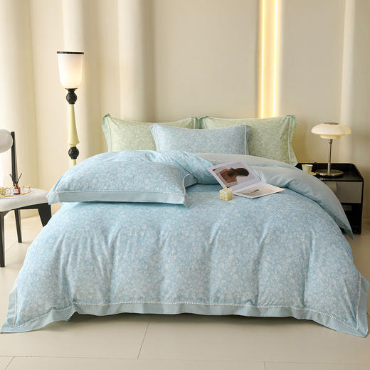 【多样屋专柜】多样屋花语/粉-天丝棉磨毛四件套全棉保暖/200*230cm 商品图1