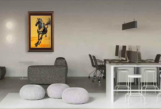 徐悲鸿《奔马图》金雕彩绘金版画0.18g 商品图3