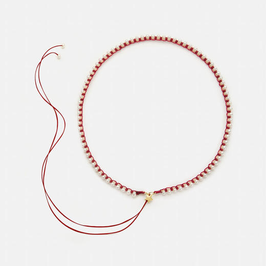 订购10周到｜CHRISTIANA KAFA-heartbeat-红色 白色淡水珍珠 项链［希腊设计师］ 商品图0