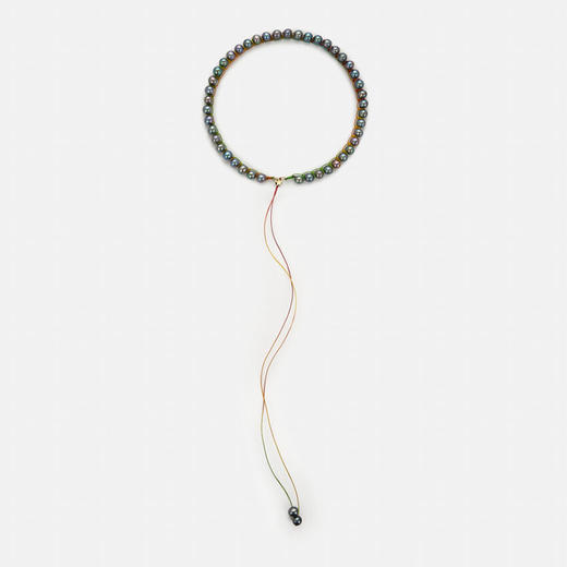 订购10周到｜CHRISTIANA KAFA-echo-灰色淡水珍珠 彩线 星星 项链［希腊设计师］ 商品图2