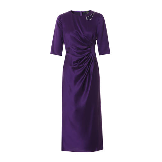 EITIE爱特爱优雅水滴镂空设计感连衣裙缎面礼服2026春季新款8577211 商品图5