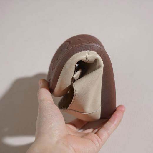 【牛皮革】西村名物2026年春季新款舒适小坡跟系带纯色百搭深口单鞋乐福鞋X26AM17561 商品图10