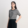 EITIE爱特爱显瘦舒适修身经典条纹时尚短袖针织衫2026春季新款8501214 商品缩略图2