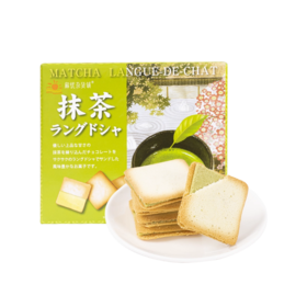 解忧杂货铺 日光抹茶口味猫舌饼干 95g