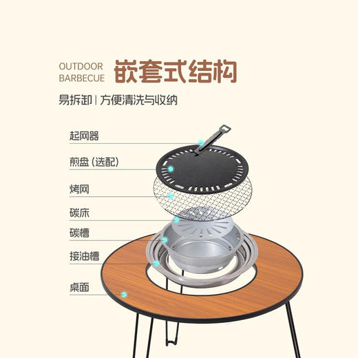 飞图乐（FTLY） 圆桌围炉烧烤套装 WLTZ0301 LP 商品图4