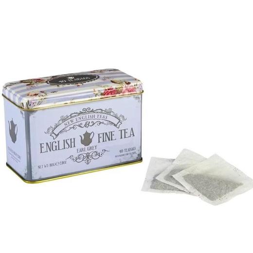 纽英利缇优雅风铁罐装英式伯爵调味红茶（袋泡茶）80g 商品图2