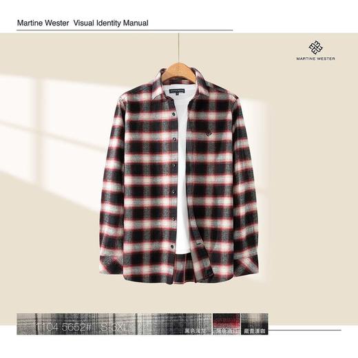 MartineWester男式定制格纹磨毛衬衣11045652 商品图2