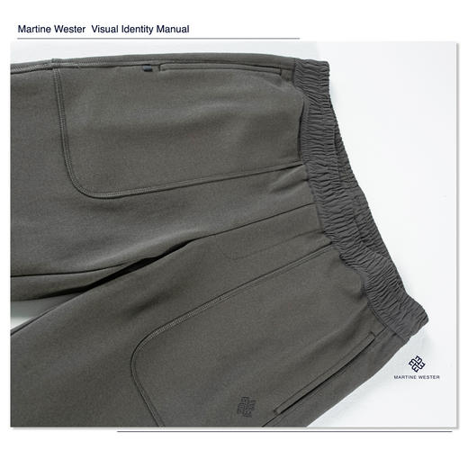 MartineWester男相拼松紧腰全棉毛圈抓绒直脚慢跑裤11115059 商品图4