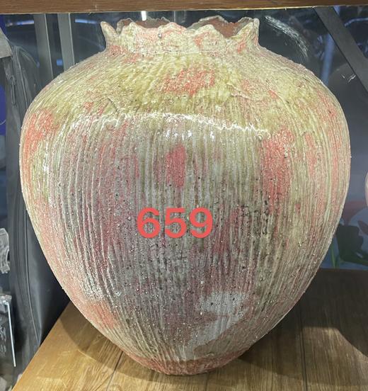 景德镇手工花盆灰粉大 商品图0