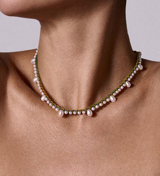 订购10周到｜CHRISTIANA KAFA-euphoria-白色淡水珍珠 圆形 水滴 项链［希腊设计师］ 商品图0