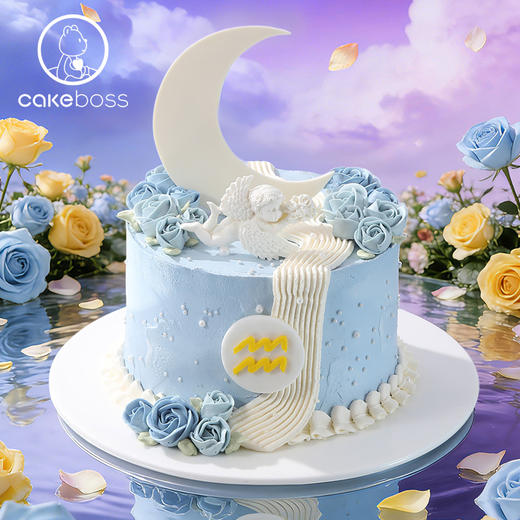 水瓶座“梦落云河” 水果奶油蛋糕 商品图2