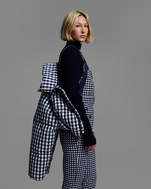 Cordova - Cortina Jacket - Indigo Gingham - 女装 - 滑雪夹克 - 靛蓝格子 商品图5