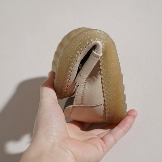 【牛皮革】西村名物2026年春季新款小坡跟舒适百搭系带深口单鞋乐福鞋X26AM17571 商品图7