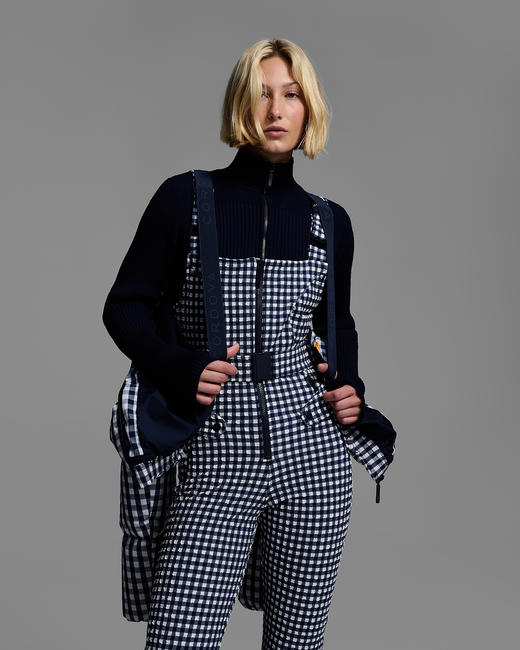 Cordova - Cortina Jacket - Indigo Gingham - 女装 - 滑雪夹克 - 靛蓝格子 商品图3