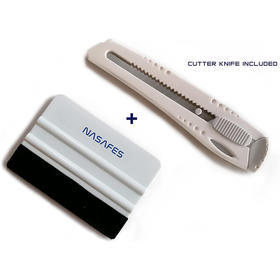 日本 NASAFES 壁纸刮板+裁切刀套装 车窗贴膜、汽车贴纸无气泡刮平工具