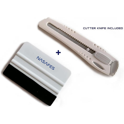 日本 NASAFES 壁纸刮板+裁切刀套装 车窗贴膜、汽车贴纸无气泡刮平工具 商品图0