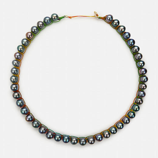 订购10周到｜CHRISTIANA KAFA-echo-灰色淡水珍珠 彩线 项链［希腊设计师］ 商品图1