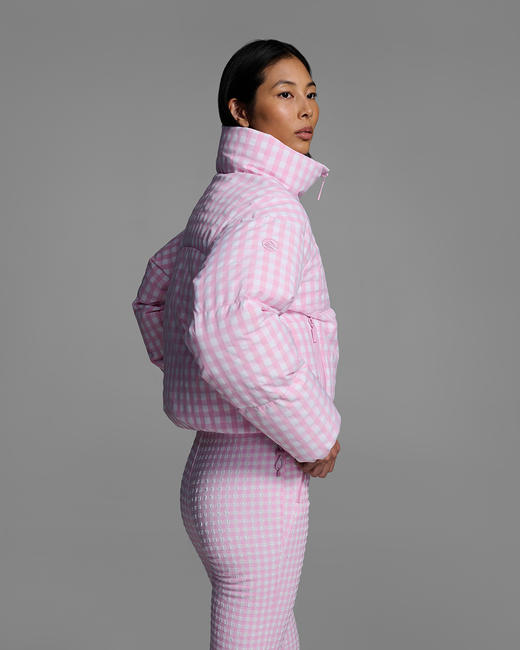 Cordova - Cortina Jacket - Peony Gingham - 女装 - 滑雪夹克 - 粉色格子 商品图3