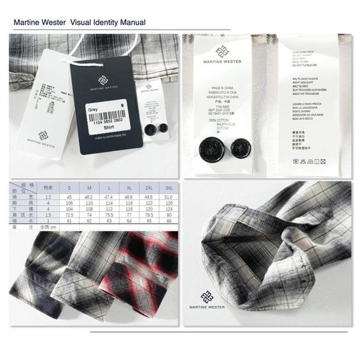 MartineWester男式定制格纹磨毛衬衣11045652 商品图8