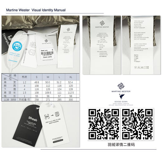 MartineWester女式连帽可脱卸领方块结构长款鹅绒服11383959 商品图7