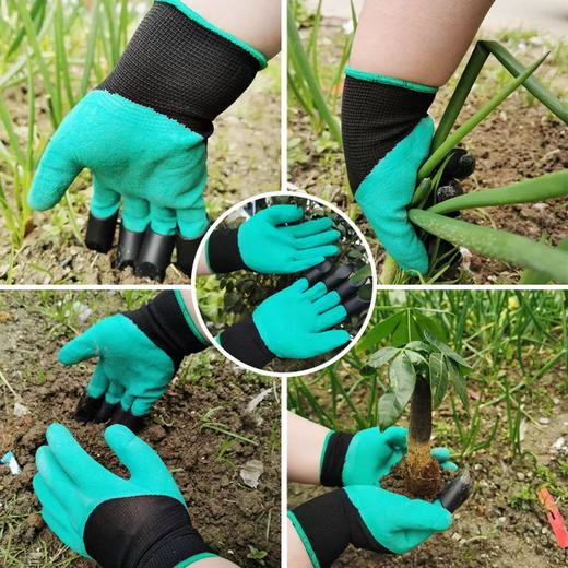 一对 高品质多功能园林园艺专用手套带爪 工作种植挖土种花防扎防刺 商品图4