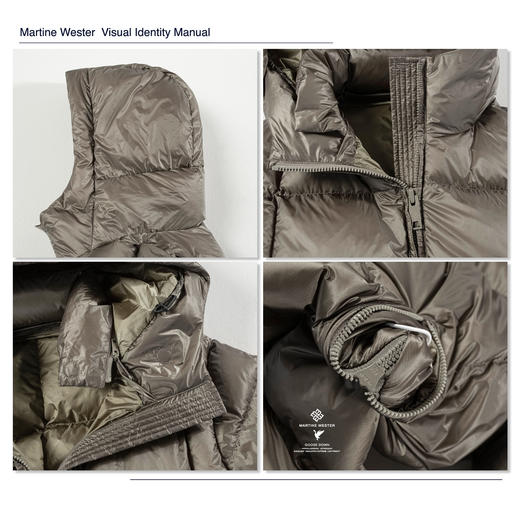 MartineWester女式连帽可脱卸领方块结构长款鹅绒服11383959 商品图4