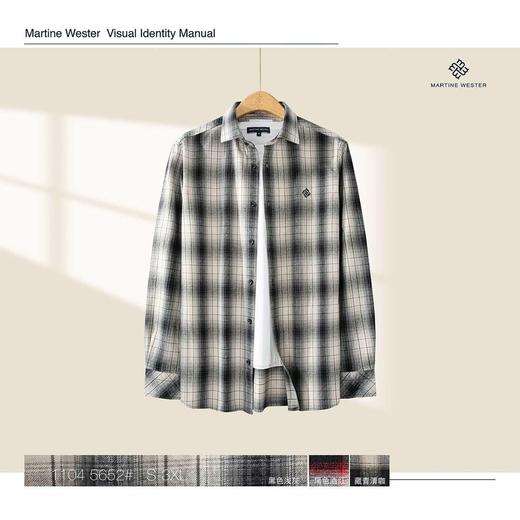 MartineWester男式定制格纹磨毛衬衣11045652 商品图1