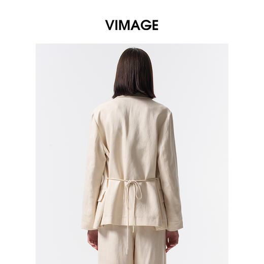 VIMAGE纬漫纪松弛感气质直筒宽松显瘦西装外套2026春季新款V2503204 商品图5