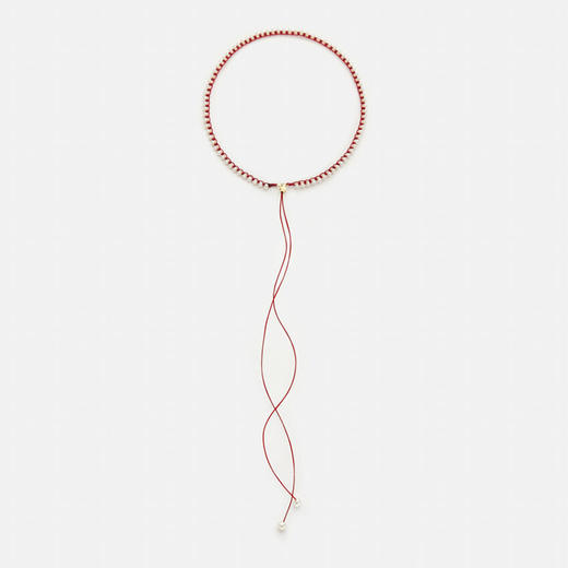 订购10周到｜CHRISTIANA KAFA-heartbeat-红色 白色淡水珍珠 项链［希腊设计师］ 商品图1