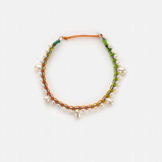 订购10周到｜CHRISTIANA KAFA-euphoria-黑色闪线 多色蜡线 水滴 圆形珍珠 手链［希腊设计师］ 商品图1