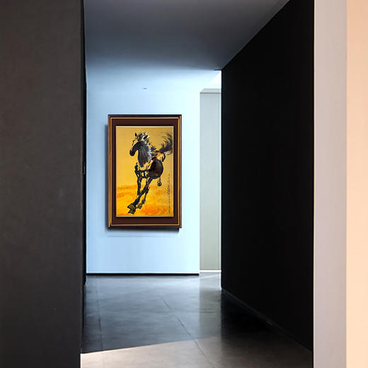 徐悲鸿《奔马图》金雕彩绘金版画0.18g 商品图4