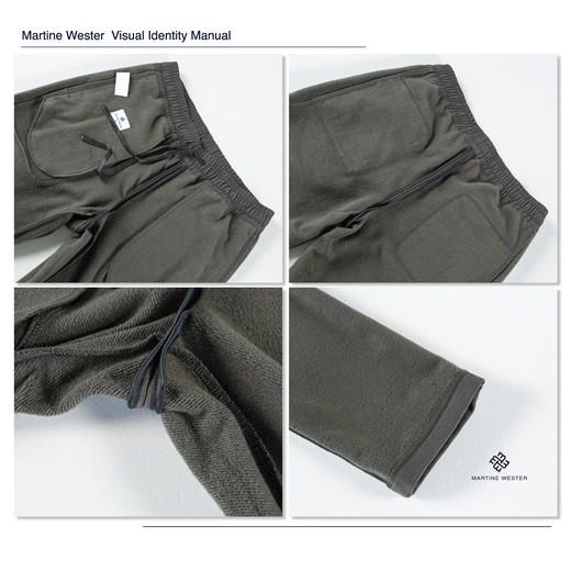 MartineWester男相拼松紧腰全棉毛圈抓绒直脚慢跑裤11115059 商品图7