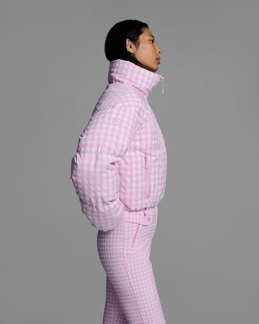 Cordova - Cortina Jacket - Peony Gingham - 女装 - 滑雪夹克 - 粉色格子 商品图4