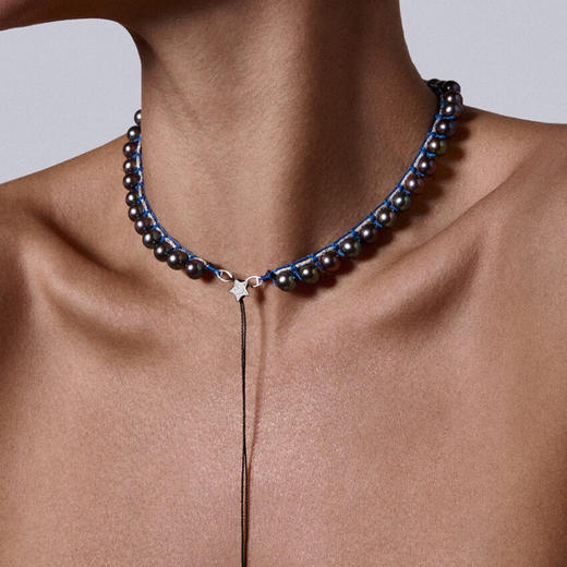 订购10周到｜CHRISTIANA KAFA-galaxy muse-铂金灰色淡水珍珠 项链［希腊设计师］ 商品图0