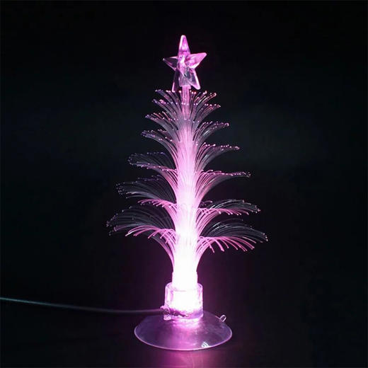 彩渐变光纤圣诞树 圣诞LED灯带顶部带星星 USB供电 商品图2