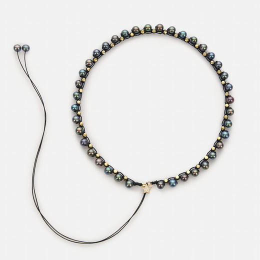 订购10周到｜CHRISTIANA KAFA-Lunar Orbit-深灰色淡水珍珠 项链［希腊设计师］ 商品图1