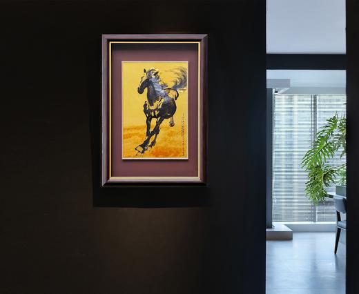 徐悲鸿《奔马图》金雕彩绘金版画0.01g 商品图3